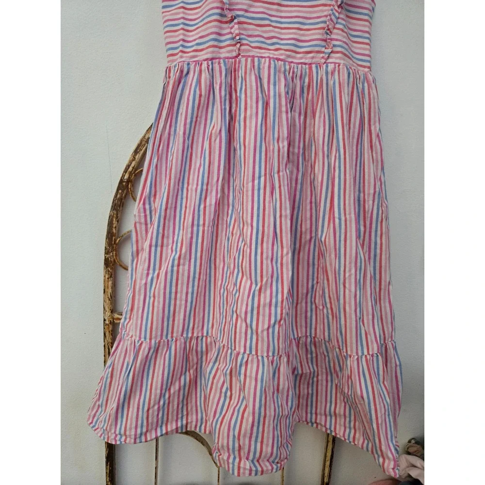GAP Kids Girls‎ Striped Dress, Size S (6-7), Ruffle Straps, Summer Casual